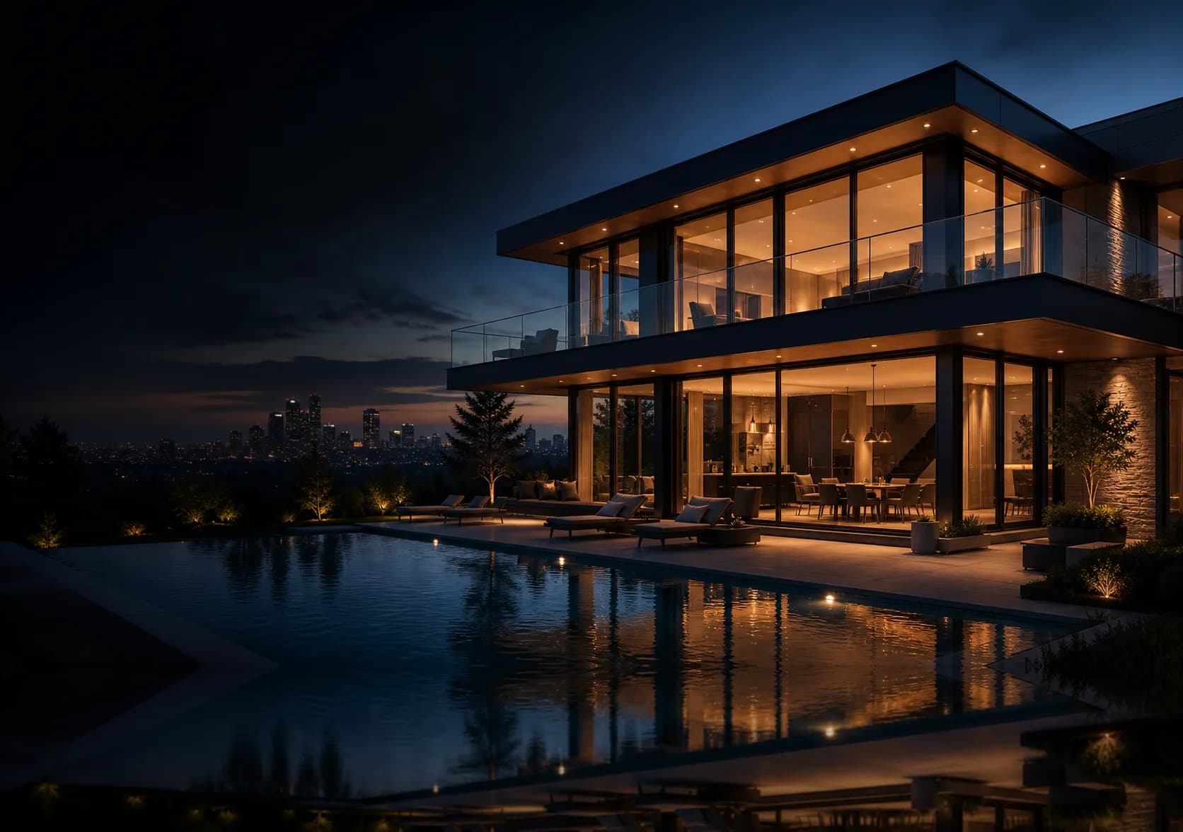 Havuzlu modern lüks villa