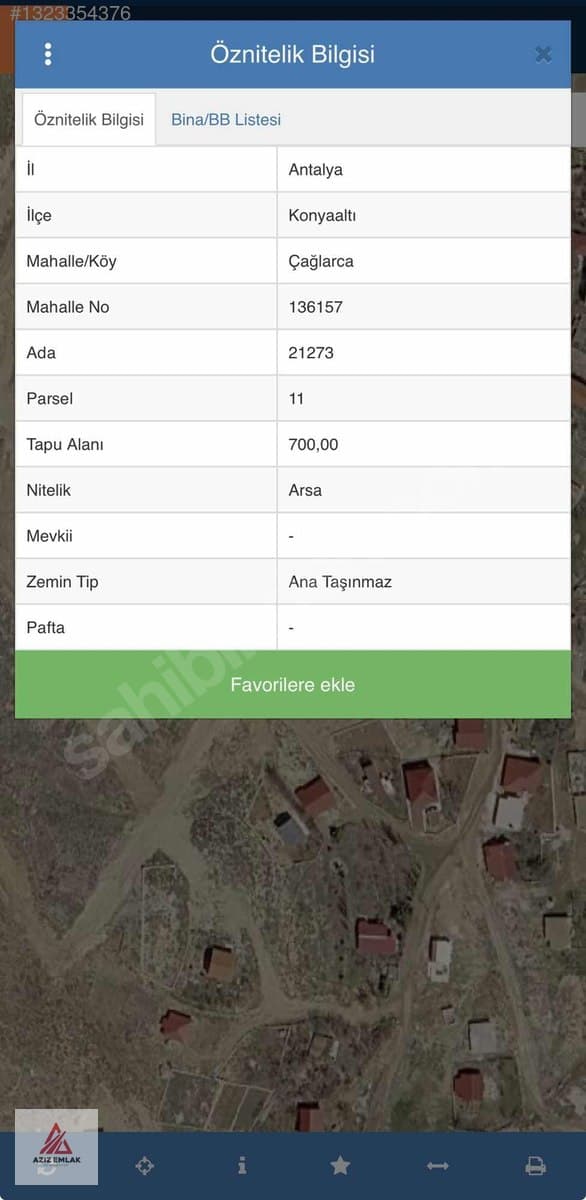 ANTALYA ÇAĞLARCADA İMARLI SATILIK ARSA